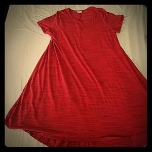 Lularoe carly 3x red with black heathering